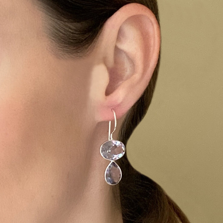 NEW! Valencia Teardrop Earring- Lavender Silver