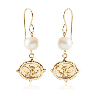 New! Freshwater Pearl Butterfly Dangles
