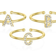 Diamond & Gold Initial Ring-All Letters