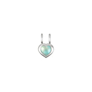 New! Birthstone Heart Pendant - March/Aquamarine