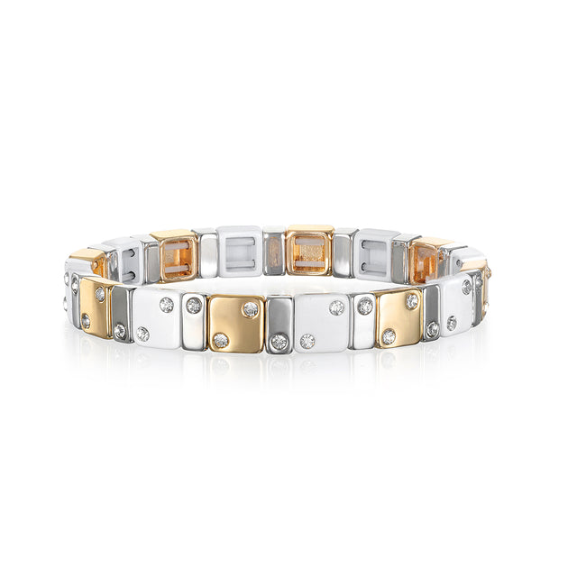 Amelia Rose Buckle Bracelet - Silver
