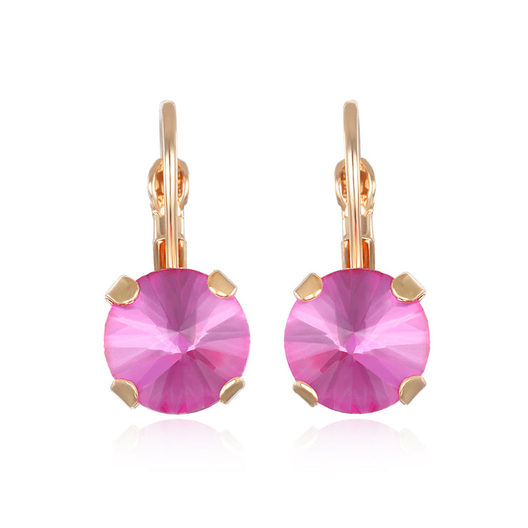 London Solitaire Earring-Rose