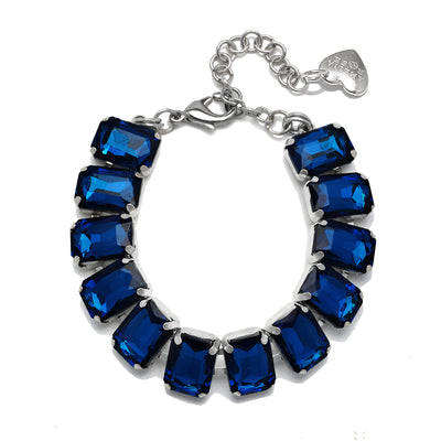 London Emerald Cut Bracelet-Royal Blue