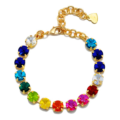 London Solitaire Bracelet - Rainbow Crystal