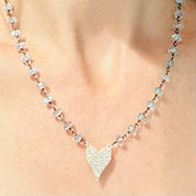 Diamond Heart & Topaz Necklace-Limited Edition