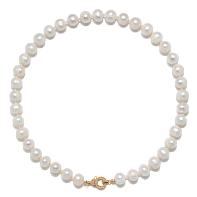 New! Freshwater Pearl & Diamond Necklace