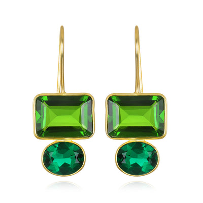 Valencia Earring-Lime & Emerald Green Gold
