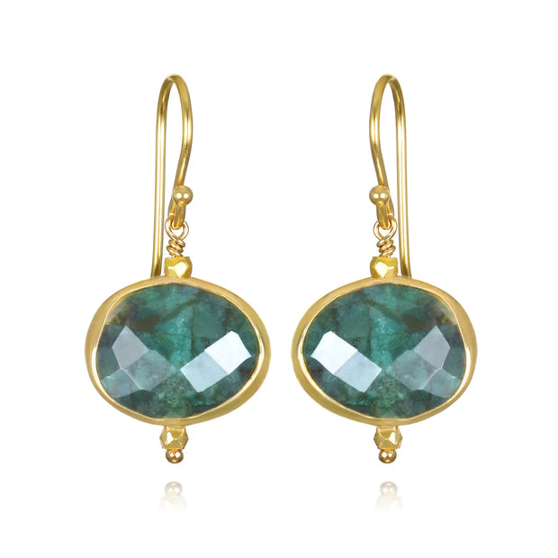 New! Bezeled Drops-Emerald