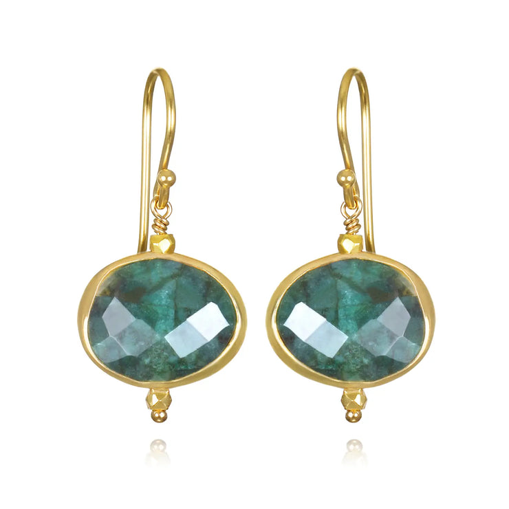 New! Bezeled Drops-Emerald
