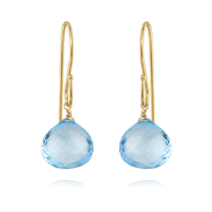 New! Briolette Dangles-Sky Blue Topaz