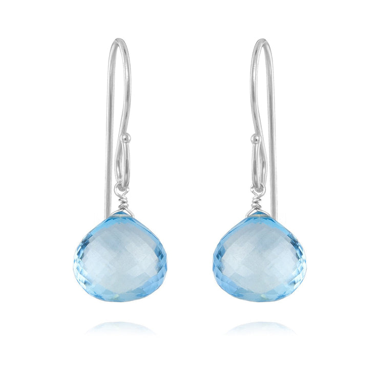 New! Briolette Dangles-Sky Blue Topaz