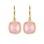 New! Paris Cushion Cut-Pink with Clear Gold