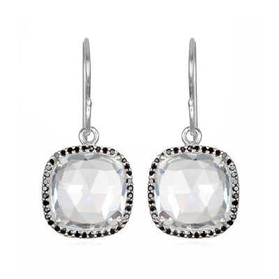 Paris Cushion Cut Earring - Clear