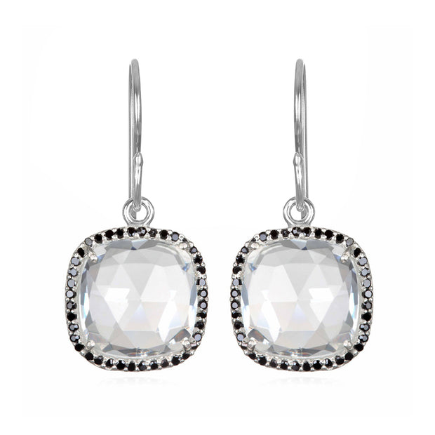 Paris Cushion Cut Earring - Clear