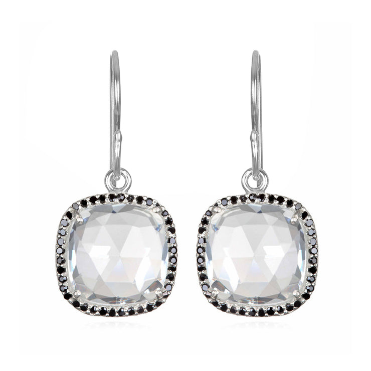 Paris Cushion Cut Earring - Clear