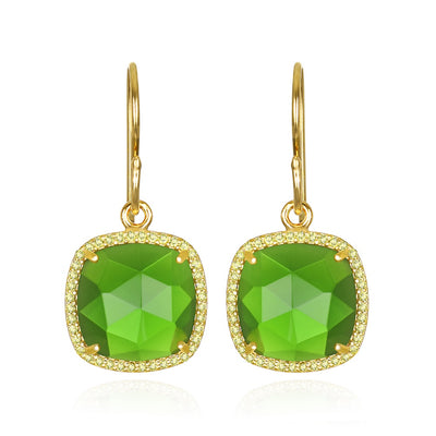 New! Paris Cushion Cut-Lime Green