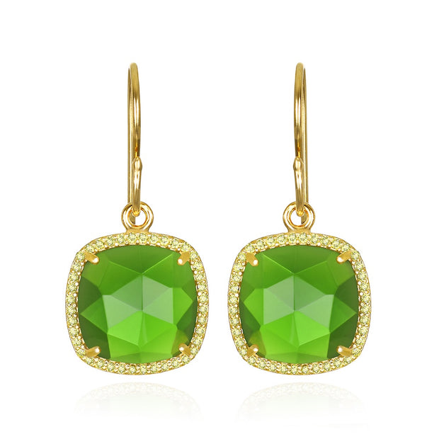 New! Paris Cushion Cut-Lime Green