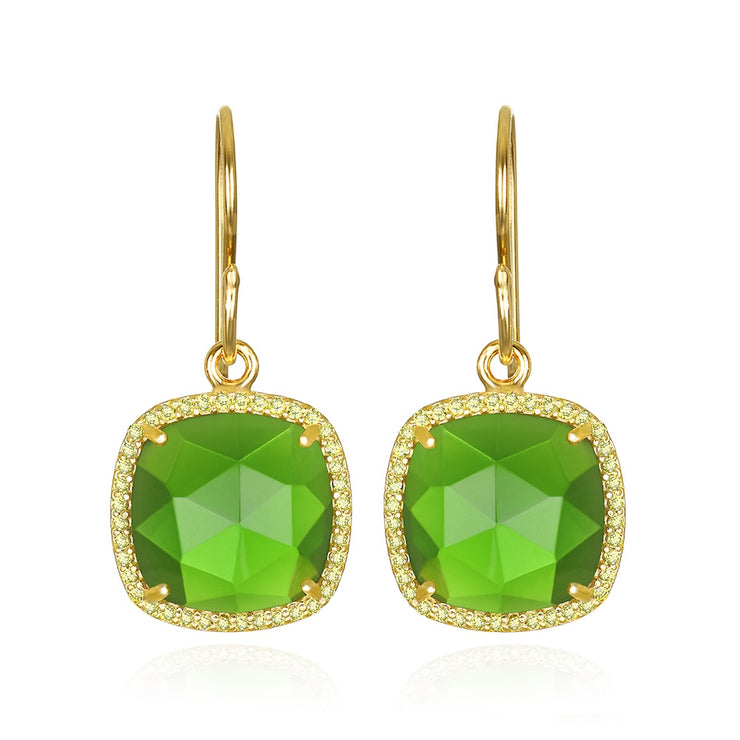 New! Paris Cushion Cut-Lime Green