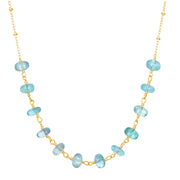 New!  Aquamarine Satellite Necklace