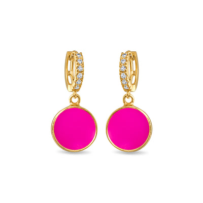 New! Coin Huggies - Fuchsia Chalcedony