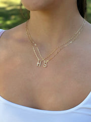 New! Grand Diamond Initial Necklace-All Letters