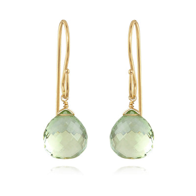 New! Briolette Dangles-Green Amethyst