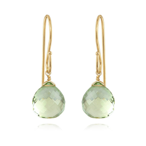 New! Briolette Dangles-Green Amethyst