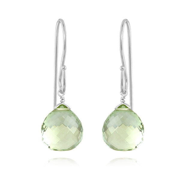 New! Briolette Dangles-Green Amethyst