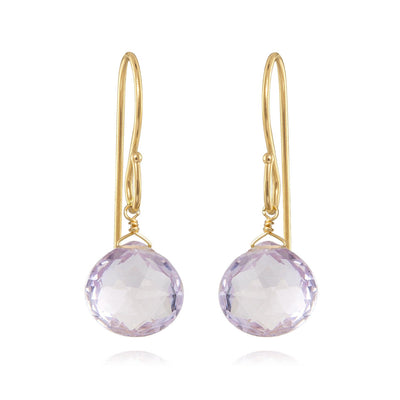 New! Briolette Dangles-Pink Amethyst
