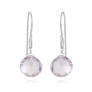 New! Briolette Dangles-Pink Amethyst