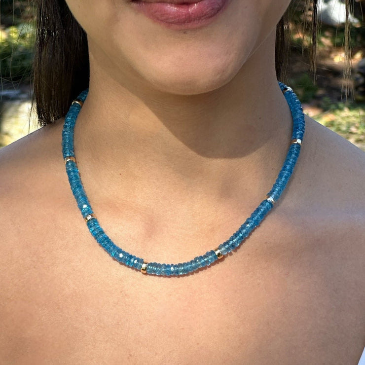 New!  Blue Topaz Collar Necklace