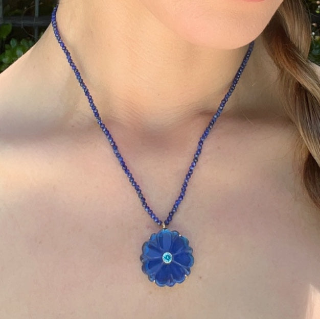 Magnolia Necklace - Indigo