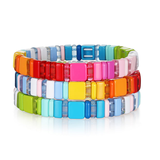 Rainbow Enamel Bracelet