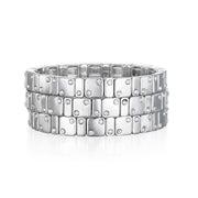 CZ Enamel Bracelet-Silver