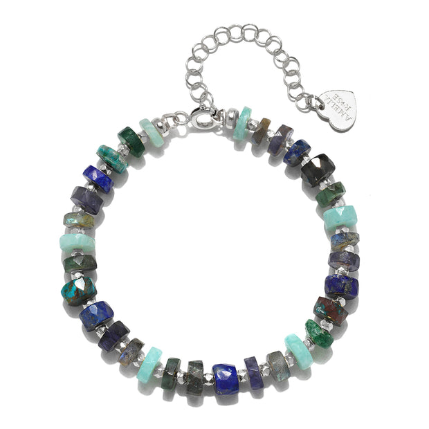 Shades of Fall Gemstone Heishi Bracelet