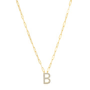 New! Grand Diamond Initial Necklace-All Letters