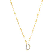 New! Grand Diamond Initial Necklace-All Letters