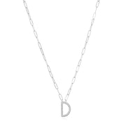 New! Grand Diamond Initial Necklace- All Letters Sterling Silver