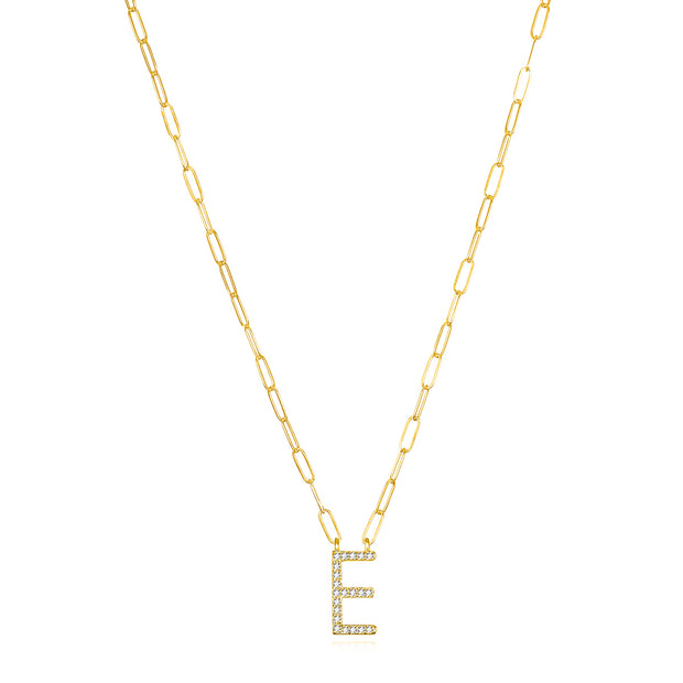 New! Grand Diamond Initial Necklace-All Letters