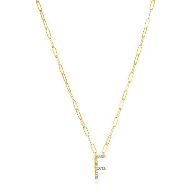 New! Grand Diamond Initial Necklace-All Letters