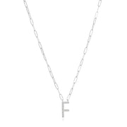 New! Grand Diamond Initial Necklace- All Letters Sterling Silver