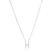 New! Grand Diamond Initial Necklace- All Letters Sterling Silver