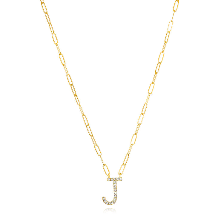 New! Grand Diamond Initial Necklace-All Letters