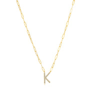 New! Grand Diamond Initial Necklace-All Letters