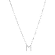 New! Grand Diamond Initial Necklace- All Letters Sterling Silver