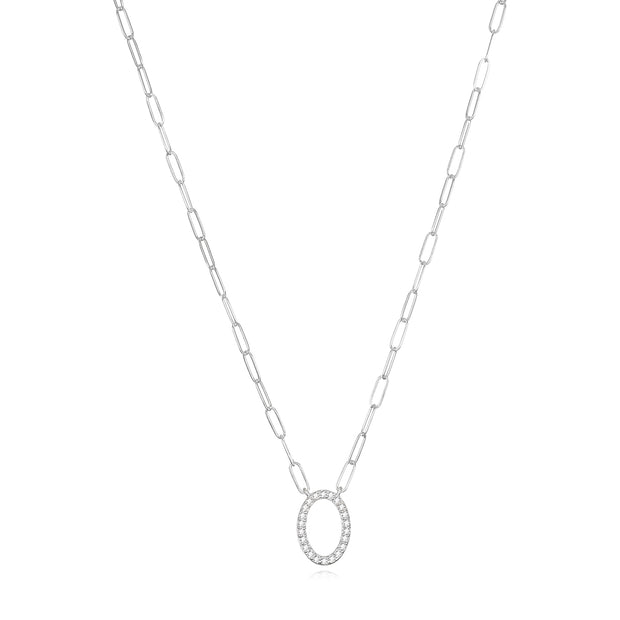 New! Grand Diamond Initial Necklace- All Letters Sterling Silver