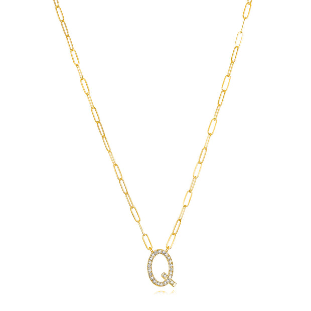 New! Grand Diamond Initial Necklace-All Letters