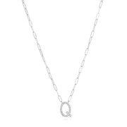 New! Grand Diamond Initial Necklace- All Letters Sterling Silver