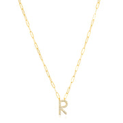 New! Grand Diamond Initial Necklace-All Letters