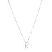 New! Grand Diamond Initial Necklace- All Letters Sterling Silver